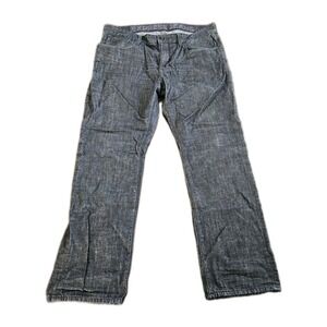 Express‎ Jeans Mens 36X30 Slim Fit Rocco Slim Leg Dark Wash Black Denim Rugby